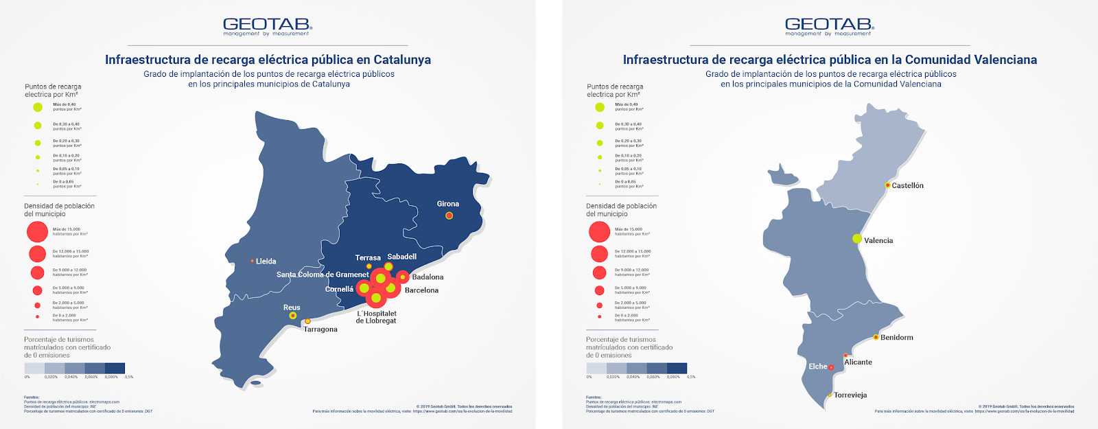 A visual guide to public EV charging stations - Spain | Geotab